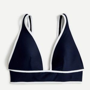 J. Crew Navy plunge V neck & surf hipster bikini M